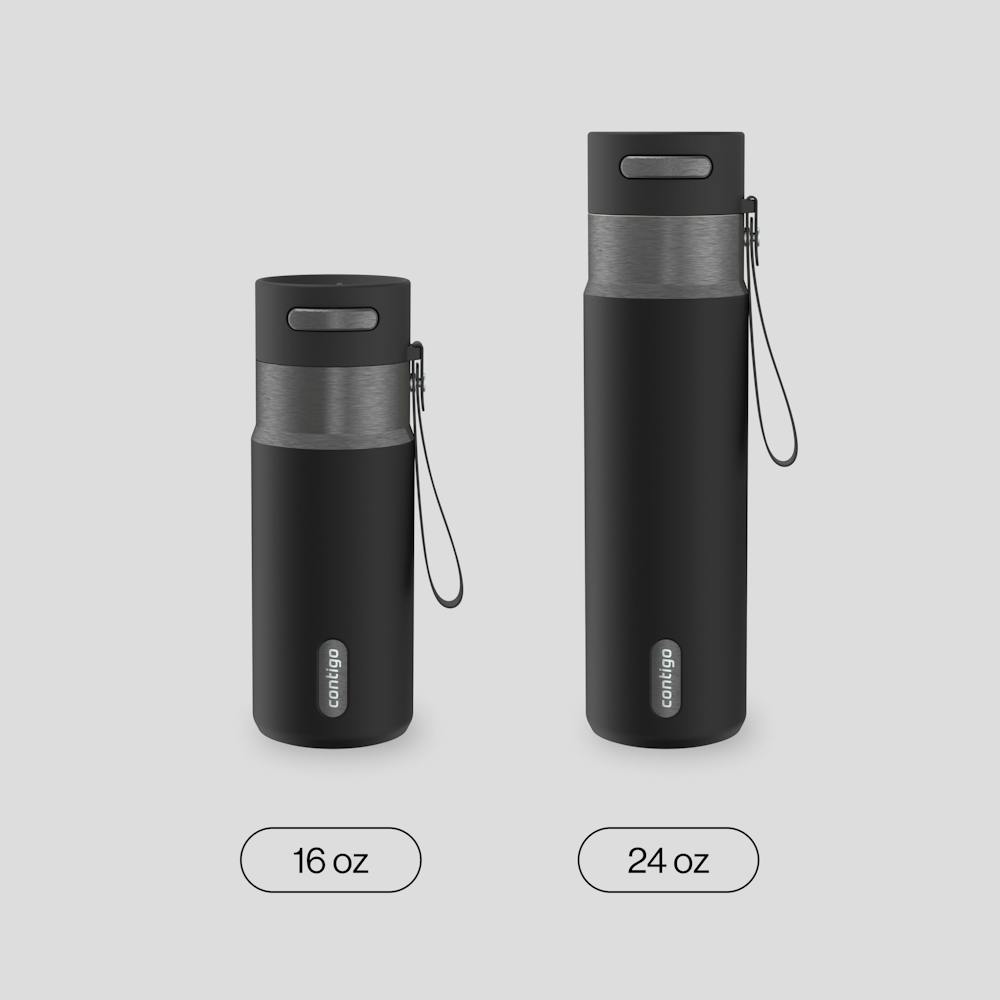 24 oz AutoSeal® Bottle U6 - Licorice Gunmetal