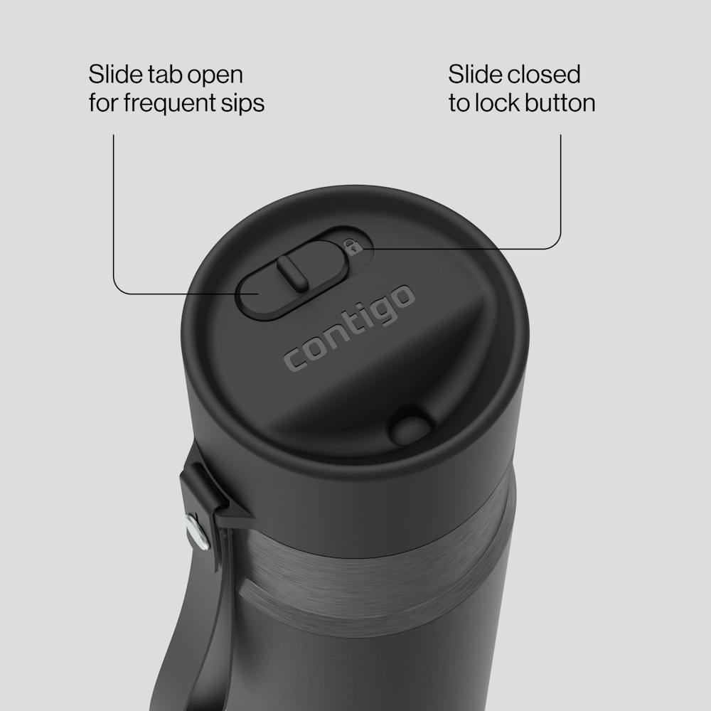 24 oz AutoSeal® Bottle U6 - Licorice Gunmetal