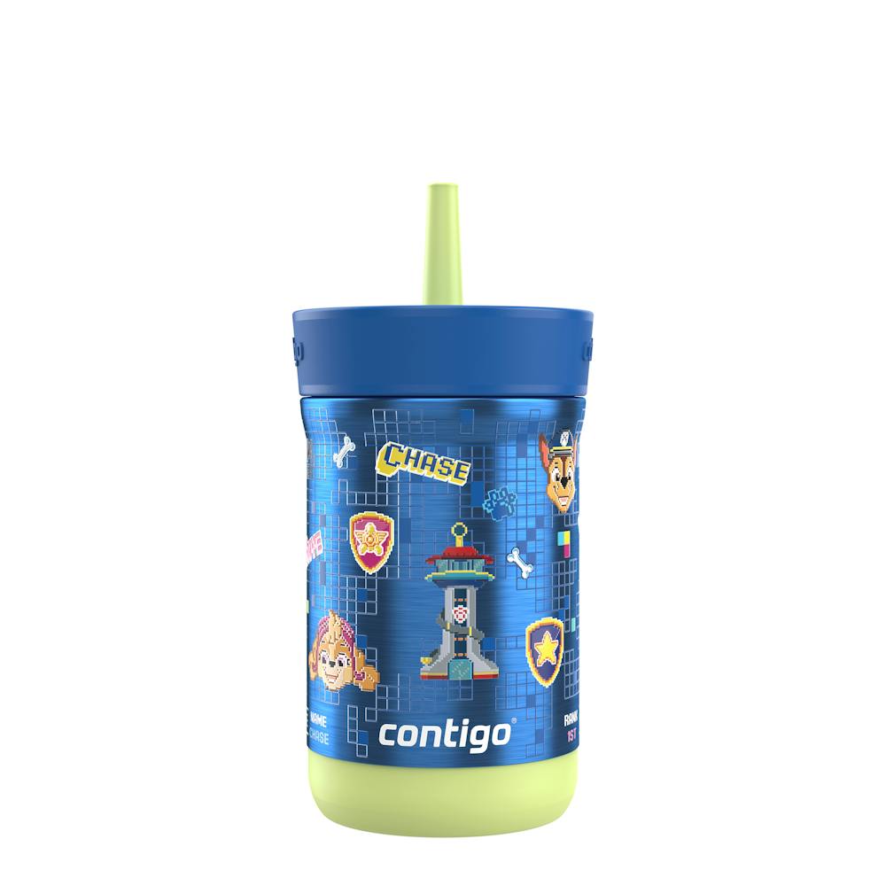 Contigo® Kids Leighton Spill-Proof Stainless Steel Tumbler with Straw, 12oz. P5 Power Pups Deep Blue