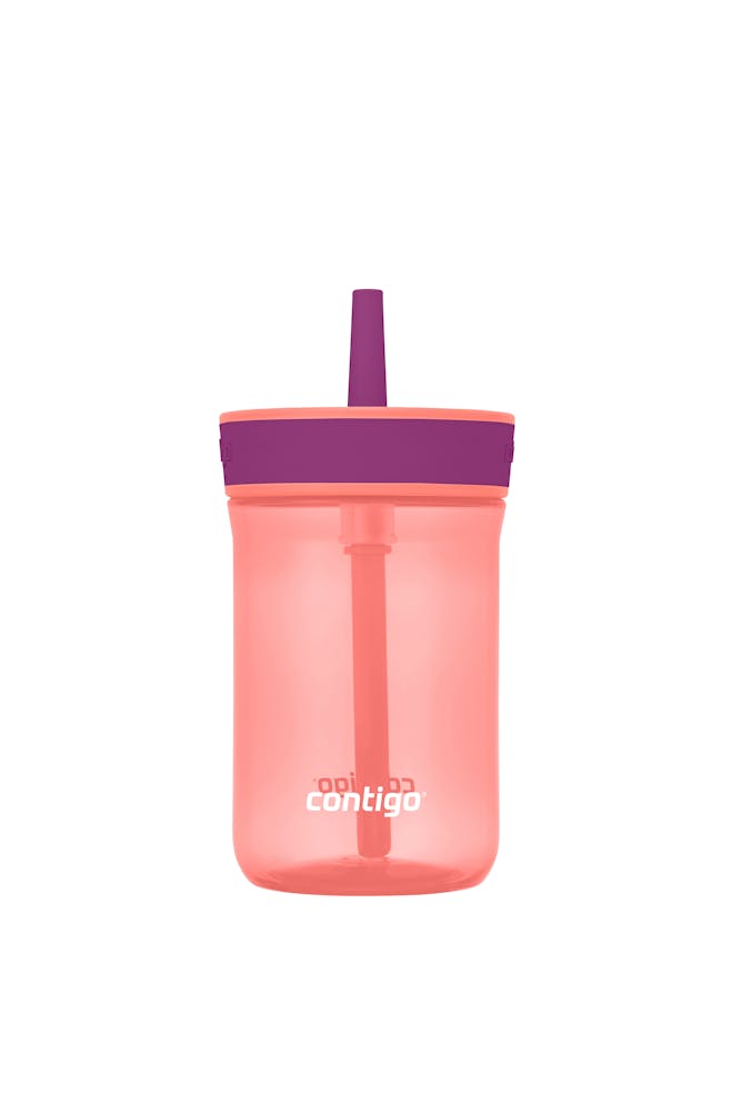 Kids Leighton Spill-Proof Tumbler with Straw, 14oz., 2-Pack L5 Coral Grape
