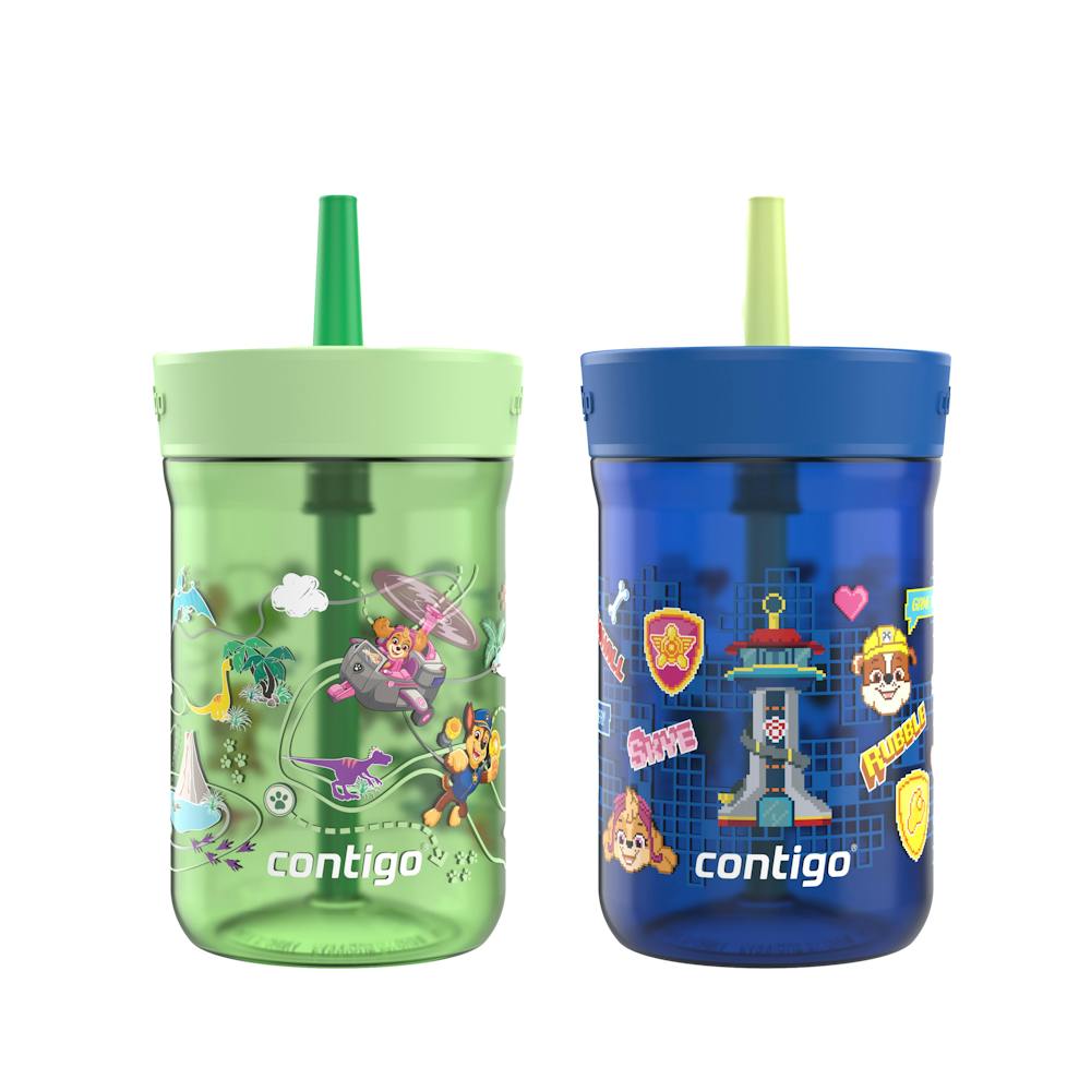 Kids Leighton Spill-Proof Tumbler with Straw, 14oz., 2-Pack L5 Blue and Green Aubrey