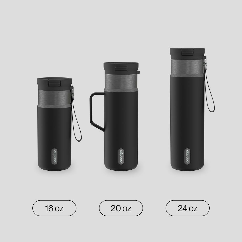 20 oz SnapSeal™ Bottle w/Handle T2 - Licorice Gunmetal