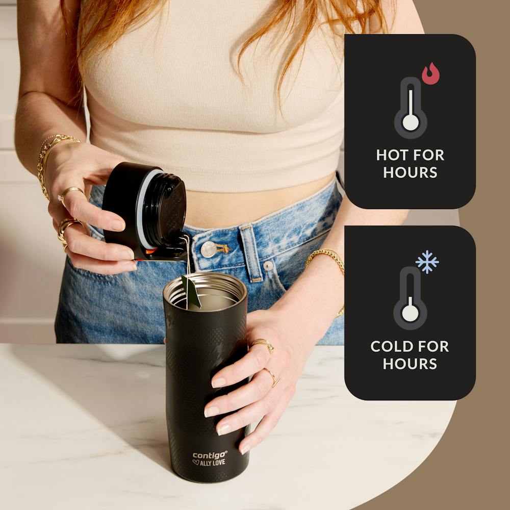 Contigo® x Ally Love West Loop 3.0 Stainless Steel Travel Mug with AUTOSEAL® Easy-Clean Lid, 16oz P1 - Oatmilk