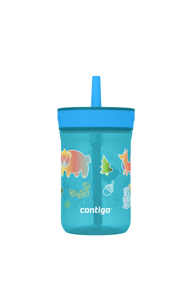 Kids Leighton Spill-Proof Tumbler with Straw, 14oz., 2-Pack L5 Juinper Blue Poppy & Forest Haven