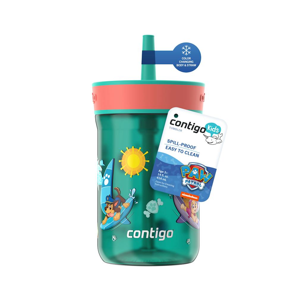 Kids Leighton Spill-Proof Tumbler with Straw, 14oz., 2-Pack L5 Tourmaline