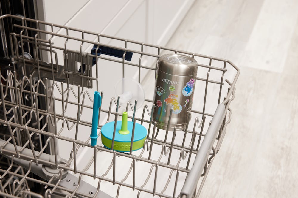 Contigo® Kids Leighton Spill-Proof Stainless Steel Tumbler with Straw, 12oz. P5 - Cool Lime Space Craft